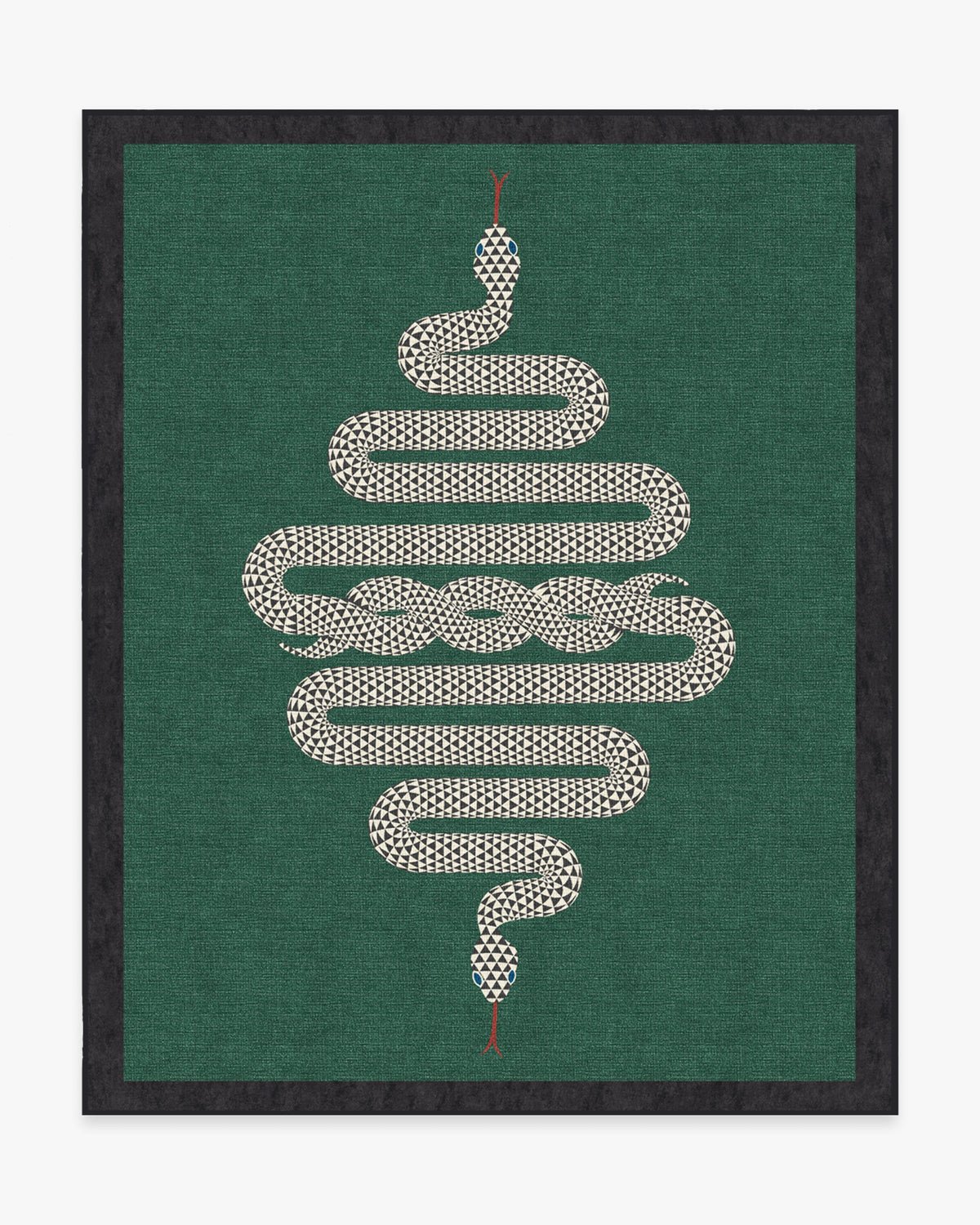 Venom Emerald Flatwoven Rug by Jonathan Adler