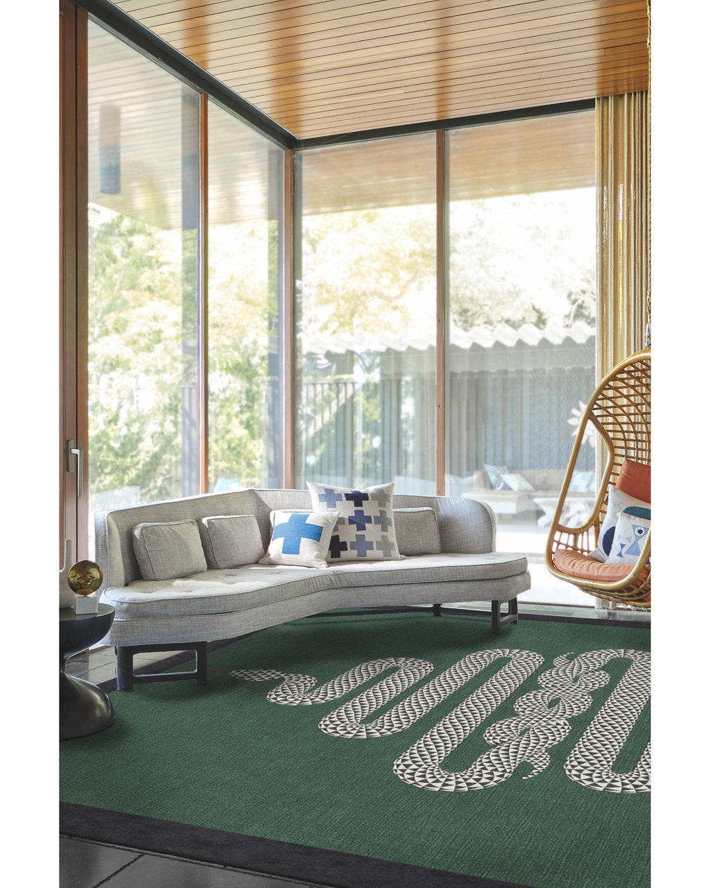 Venom Emerald Rug by Jonathan Adler