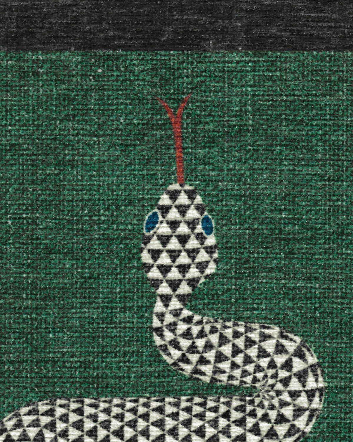 Venom Emerald Flatwoven Rug by Jonathan Adler