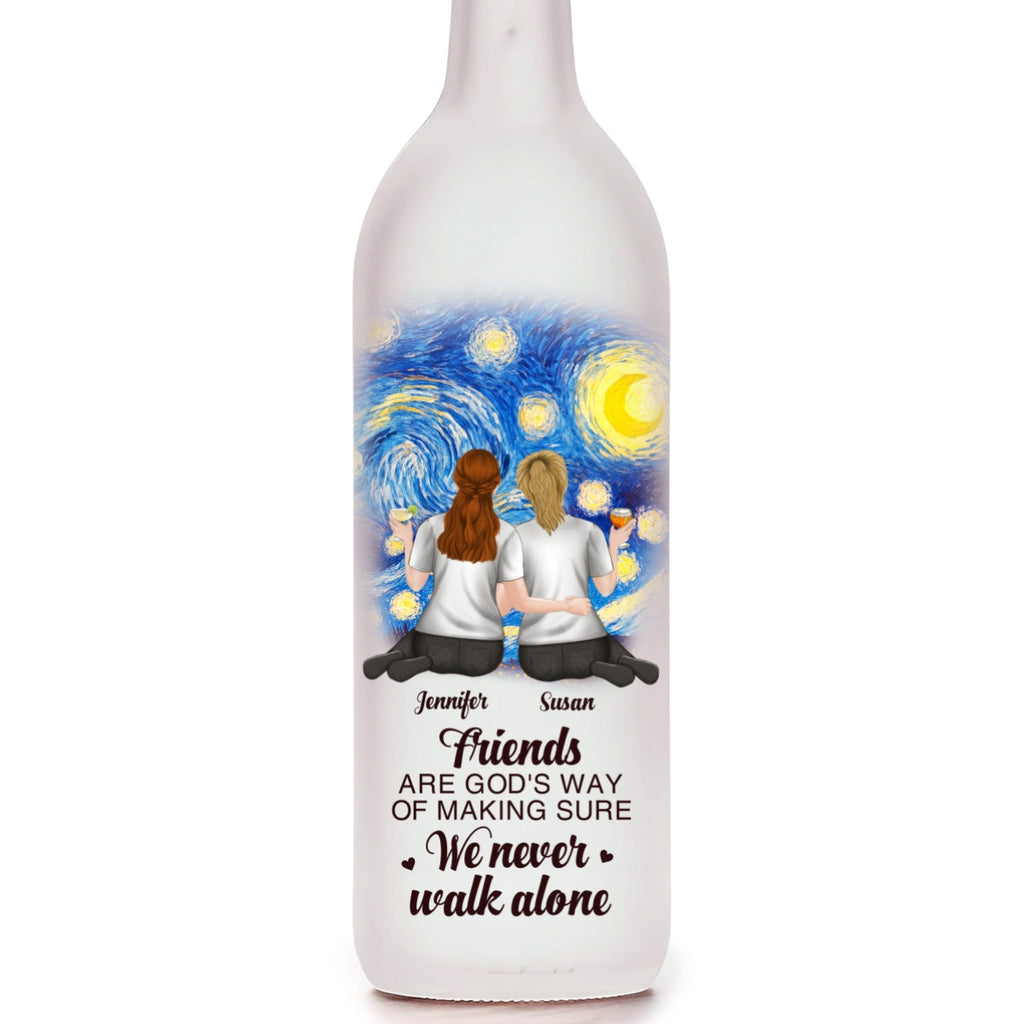 A Sister Is God Way - Personalized Bottle Lamp