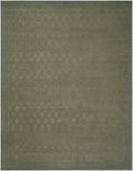 Darwid Green Damask Washable Area Rug