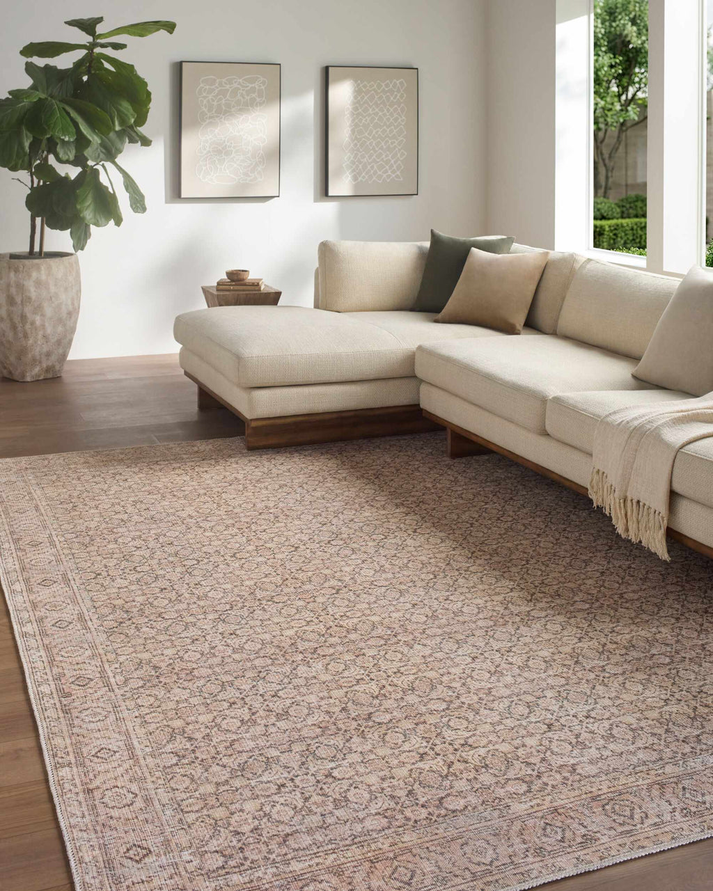 Sylvia Machine Woven  Jenni Yolo Home x LIVABLISS JYSL-2300 Washable Area Rug