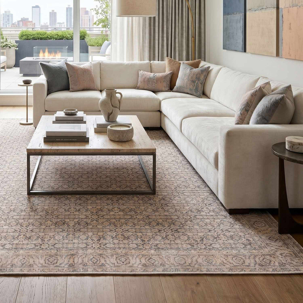 Sylvia Machine Woven  Jenni Yolo Home x LIVABLISS JYSL-2301 Washable Area Rug