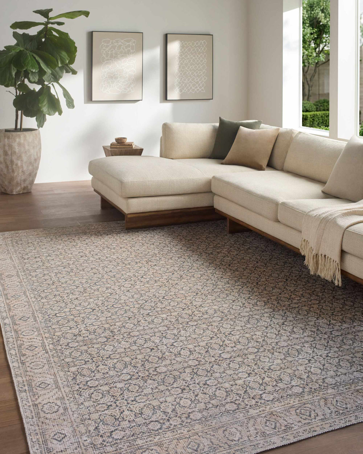 Sylvia Machine Woven  Jenni Yolo Home x LIVABLISS JYSL-2301 Washable Area Rug