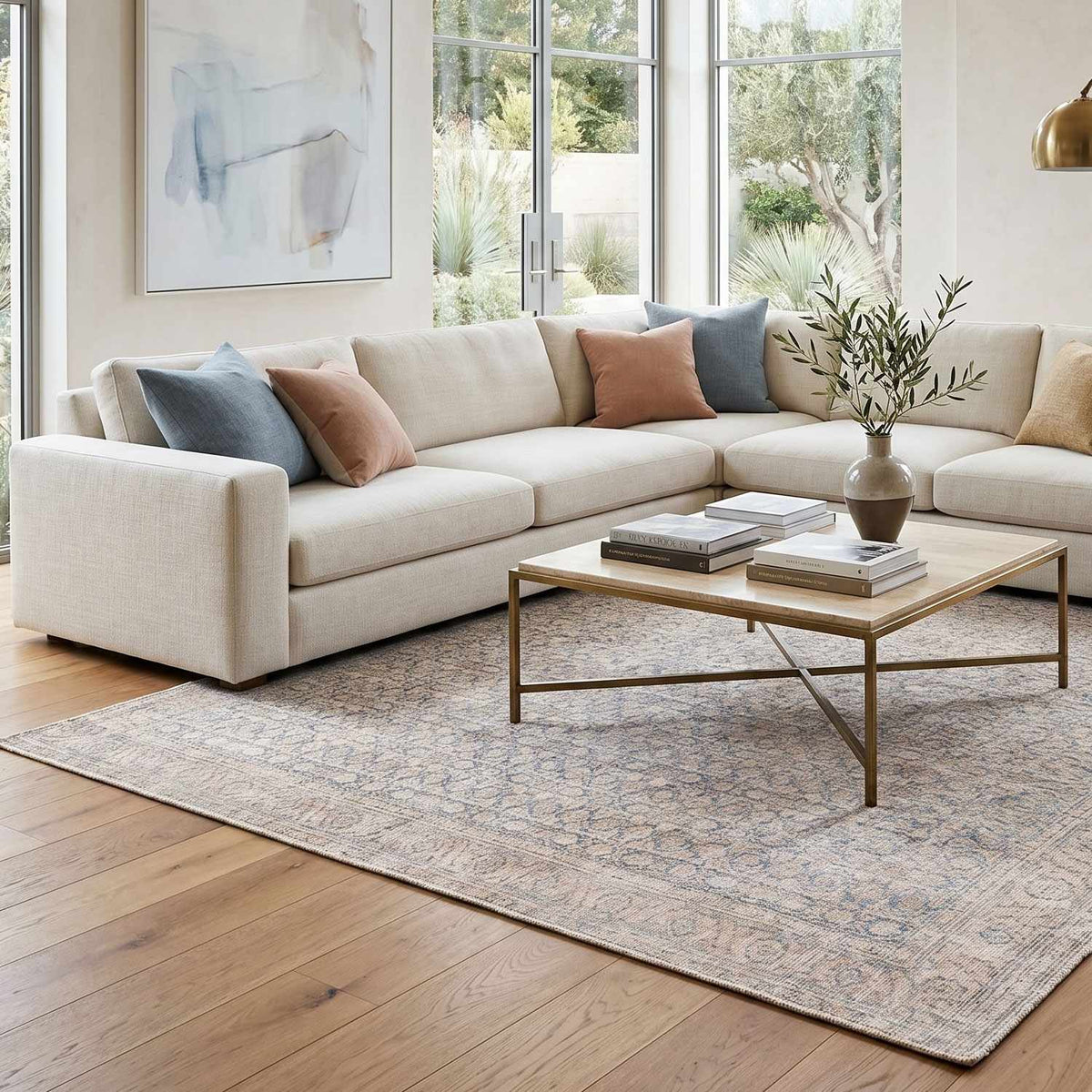Sylvia Machine Woven  Jenni Yolo Home x LIVABLISS JYSL-2302 Washable Area Rug