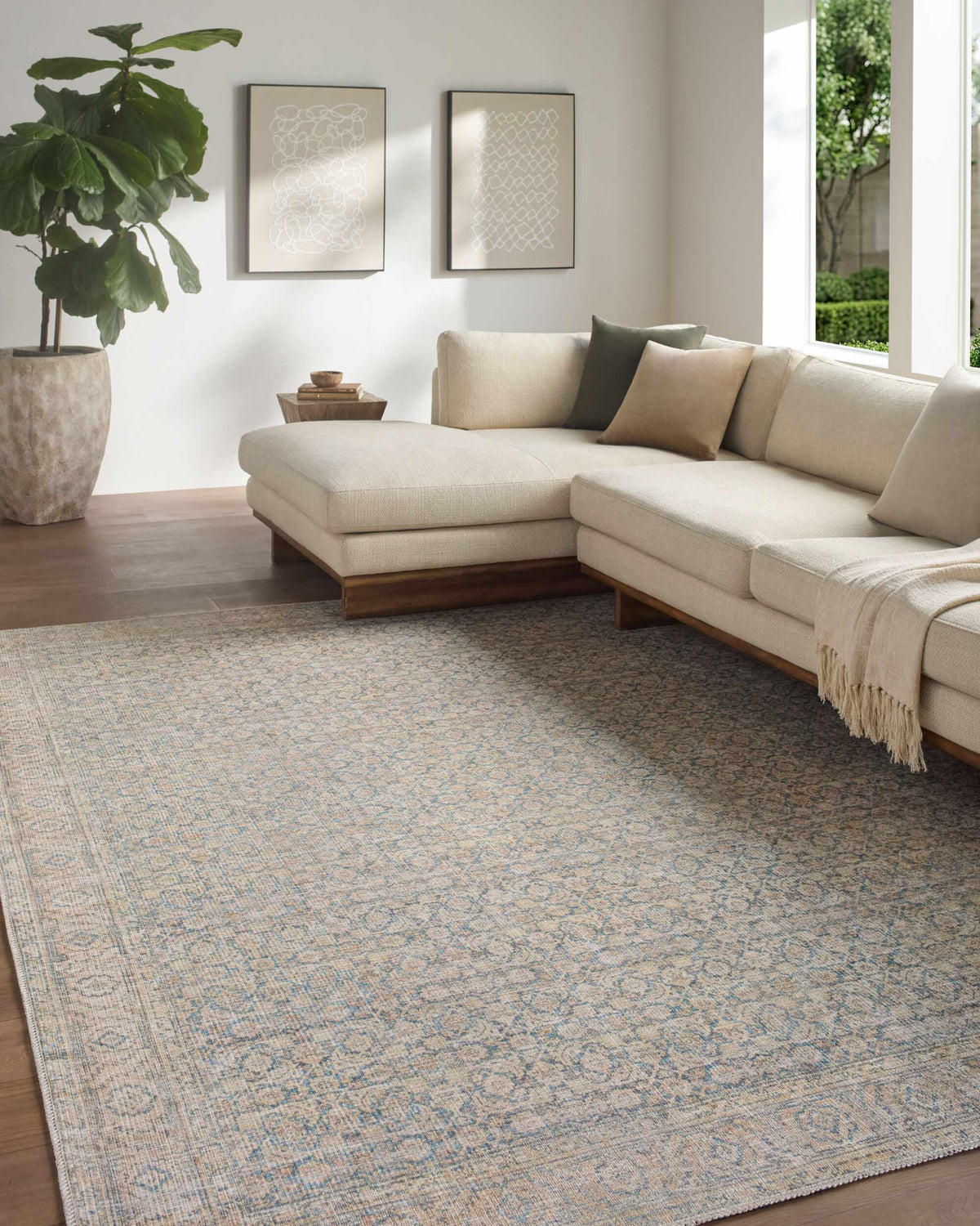 Sylvia Machine Woven  Jenni Yolo Home x LIVABLISS JYSL-2302 Washable Area Rug