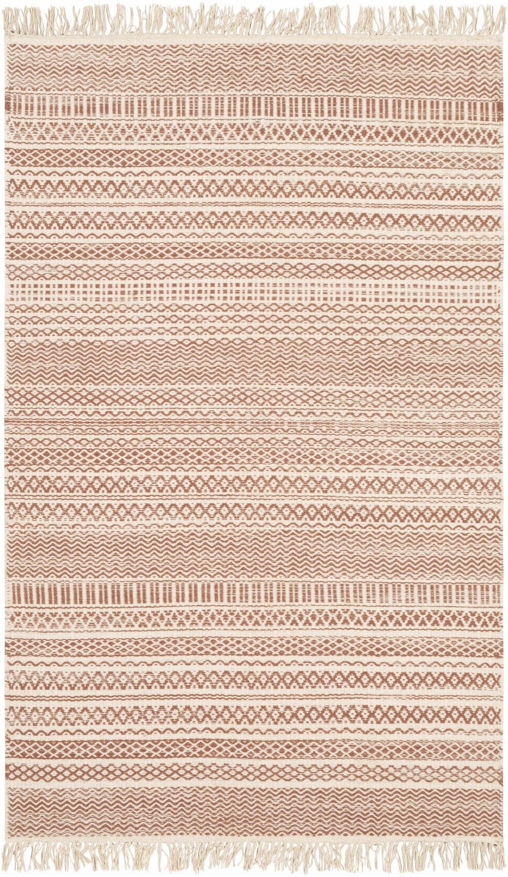Kalinga Red/Cream Flatweave Wool Rug - Clearance