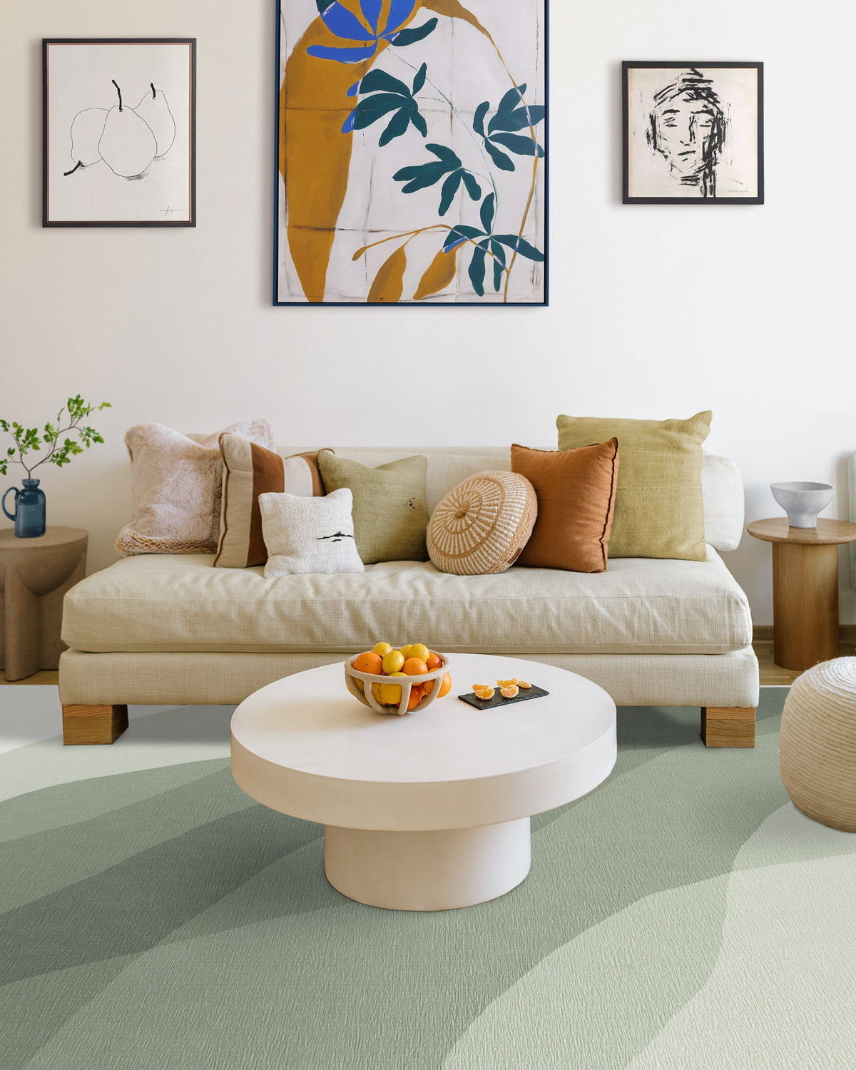 Kallan Sage Green Flatwoven Rug
