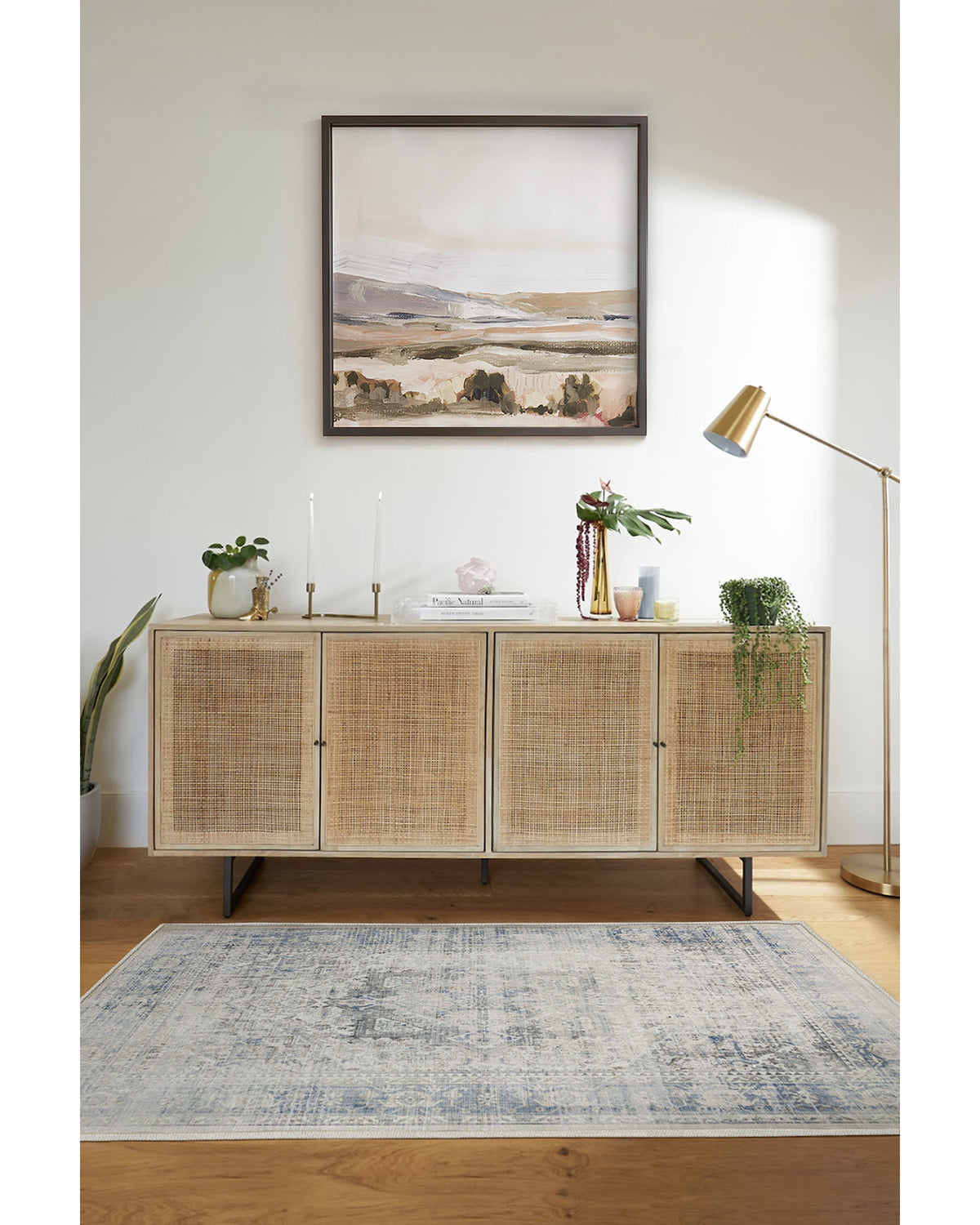 Kamran Blue Quartz Rug