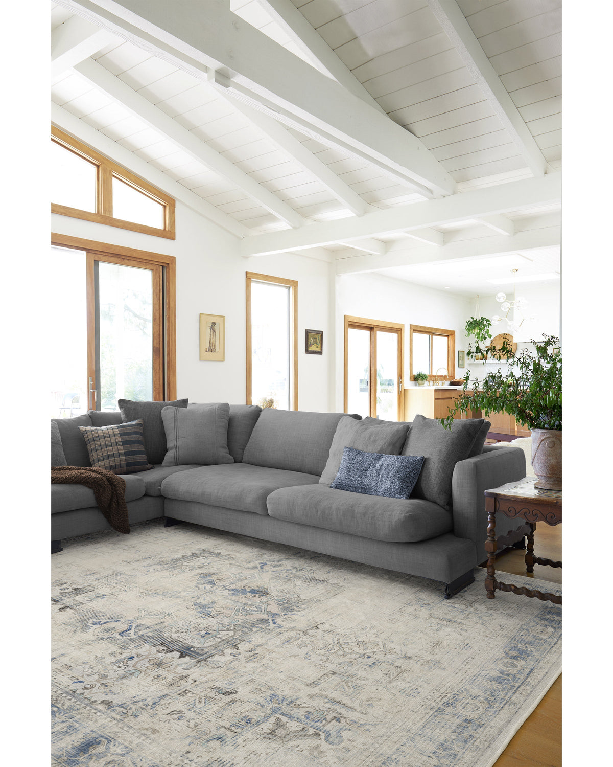 Kamran Blue Quartz Rug