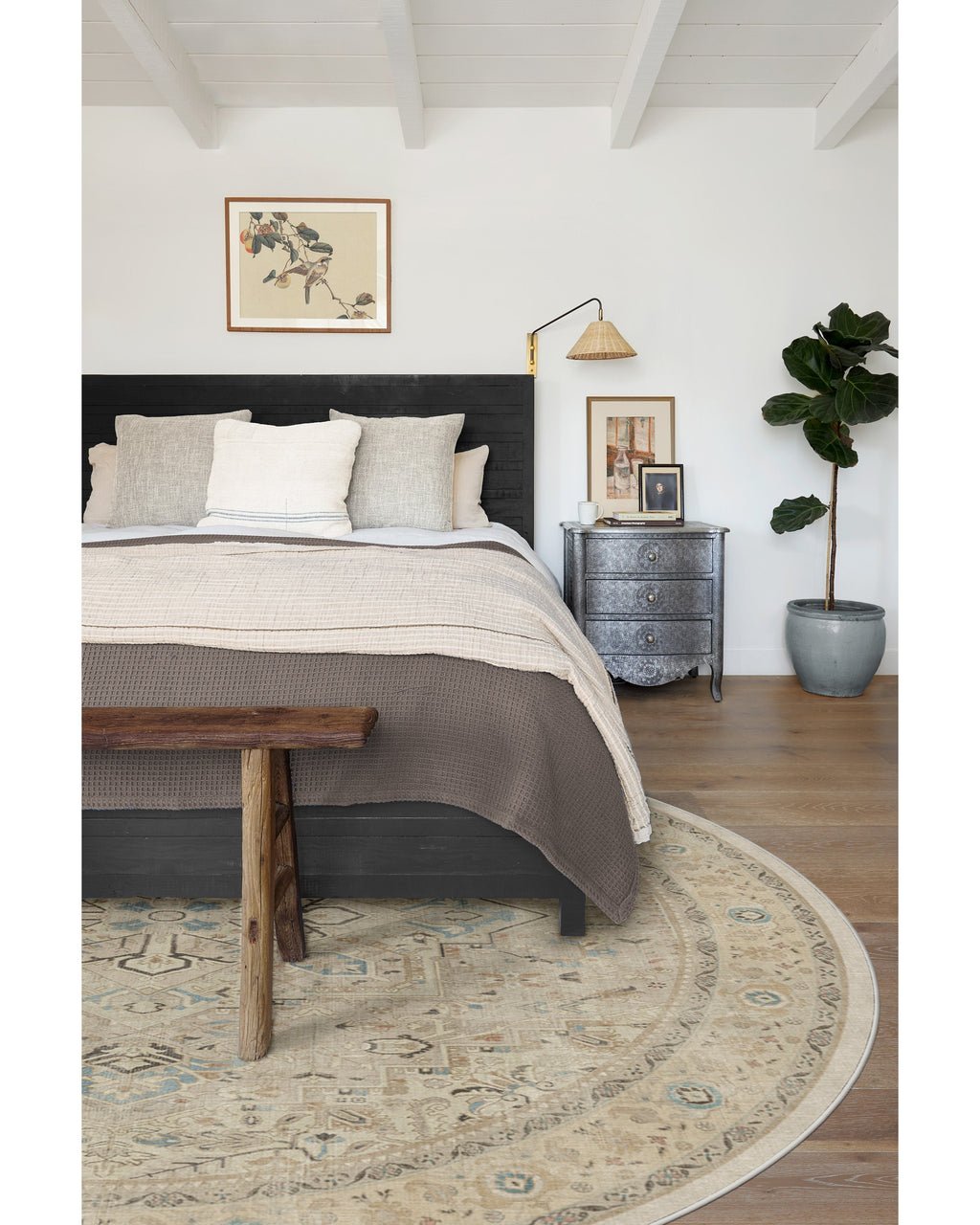 Kamran Ivory Opal Rug