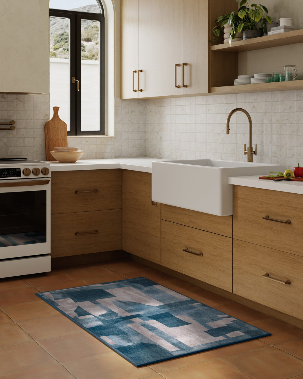 Kasbah Blue Flatwoven Rug