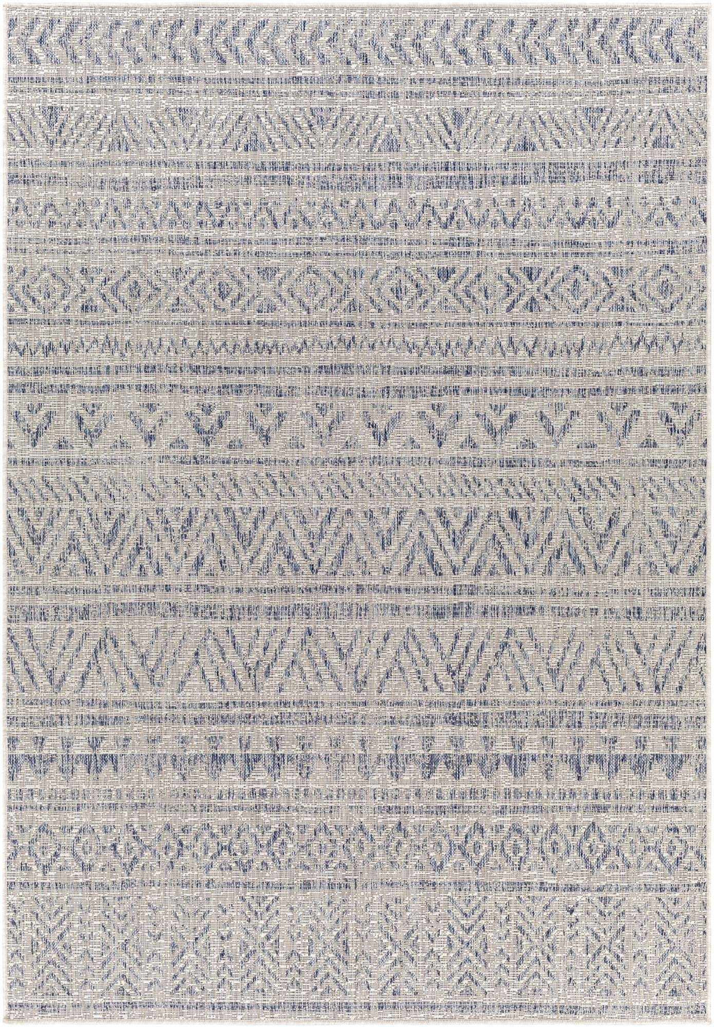 Novato Gray All Over Pattern Performance Outdoor Rug - Clearance