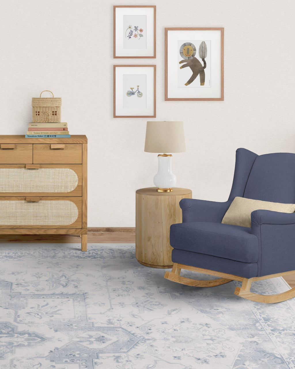 Kira Soft Blue Flatwoven Rug