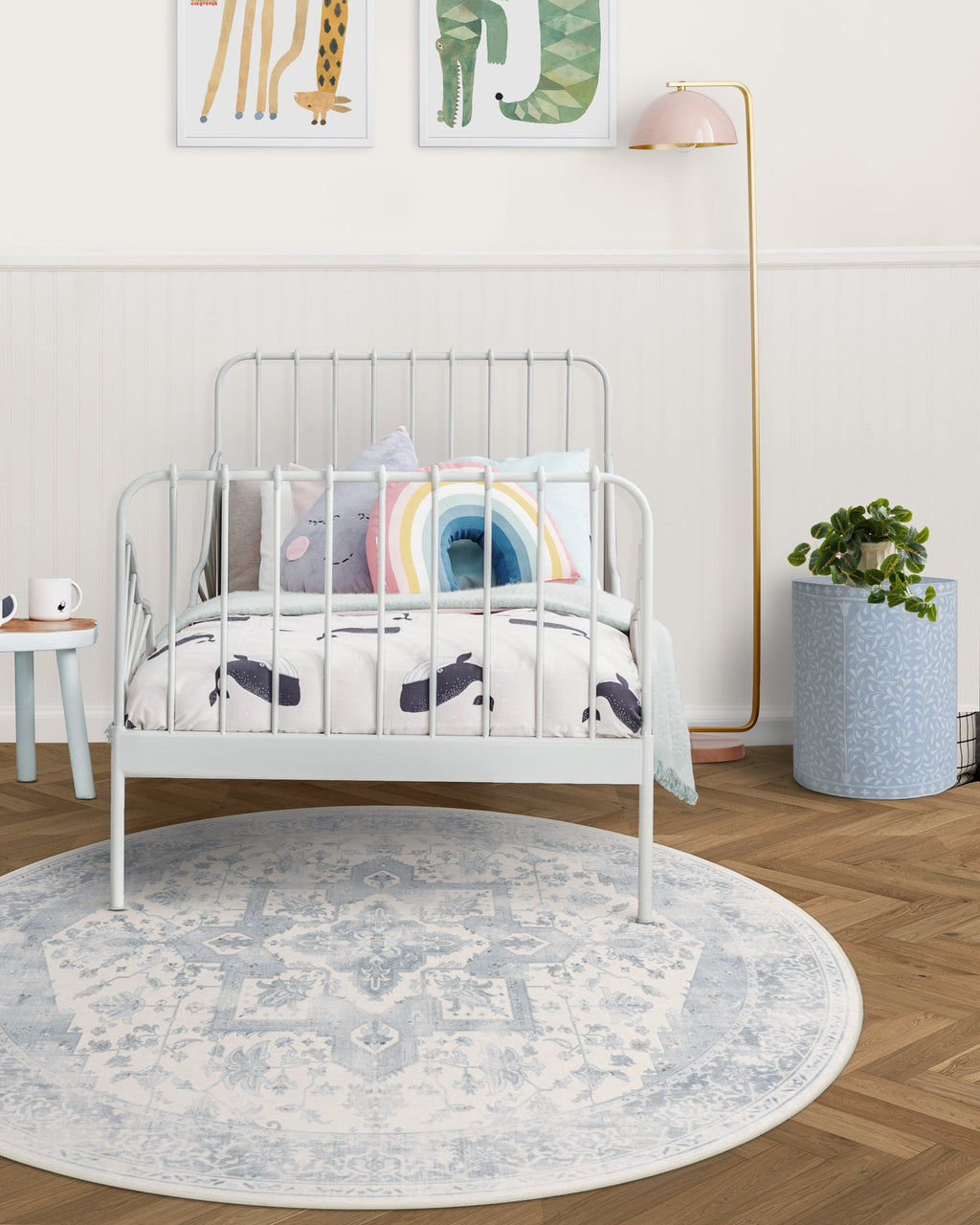 Kira Soft Blue Flatwoven Rug