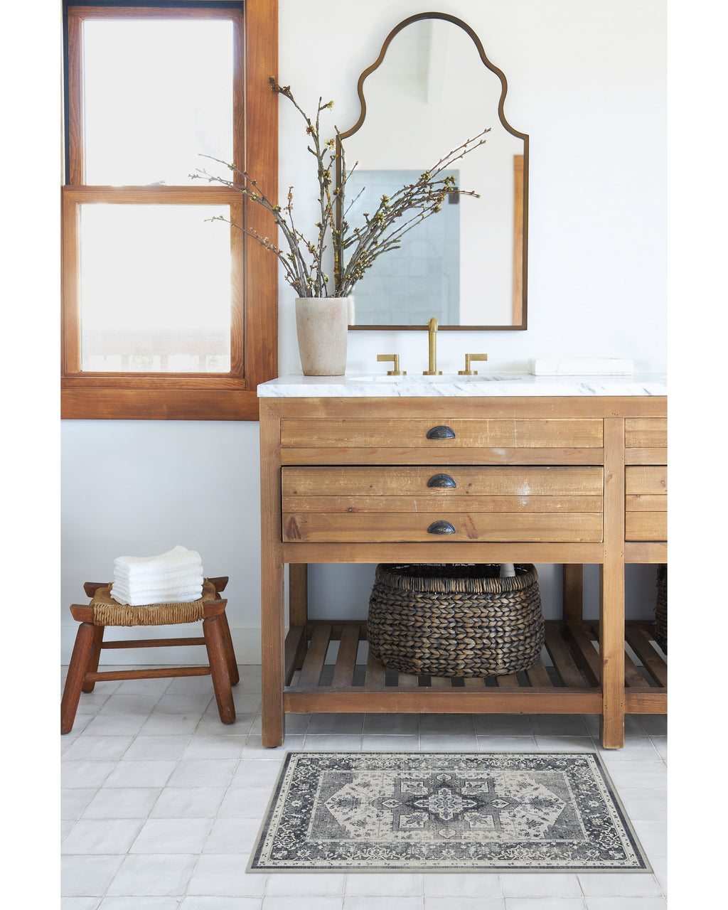 Kira Stone Blue Flatwoven Rug