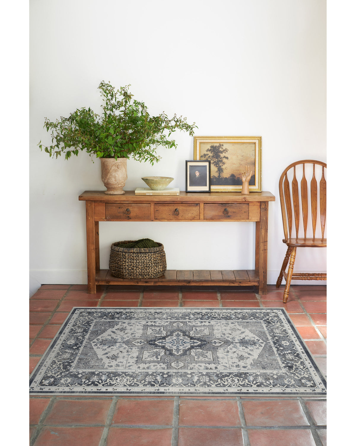 Kira Stone Blue Flatwoven Rug