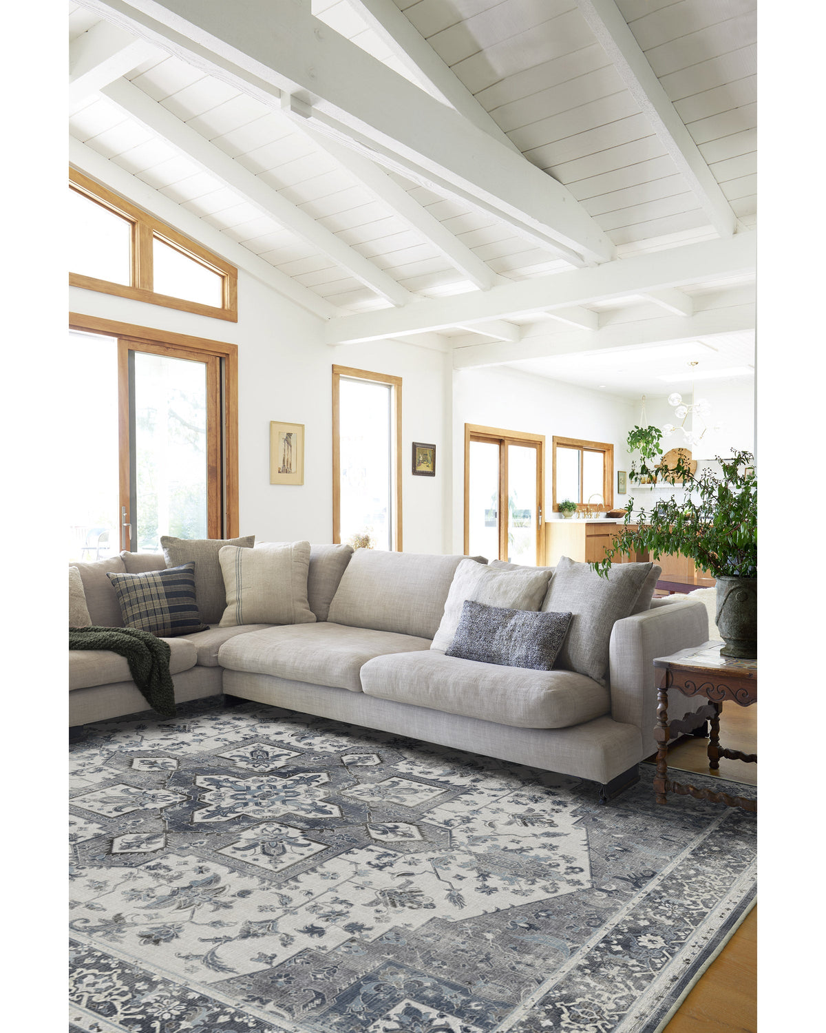 Kira Stone Blue Flatwoven Rug