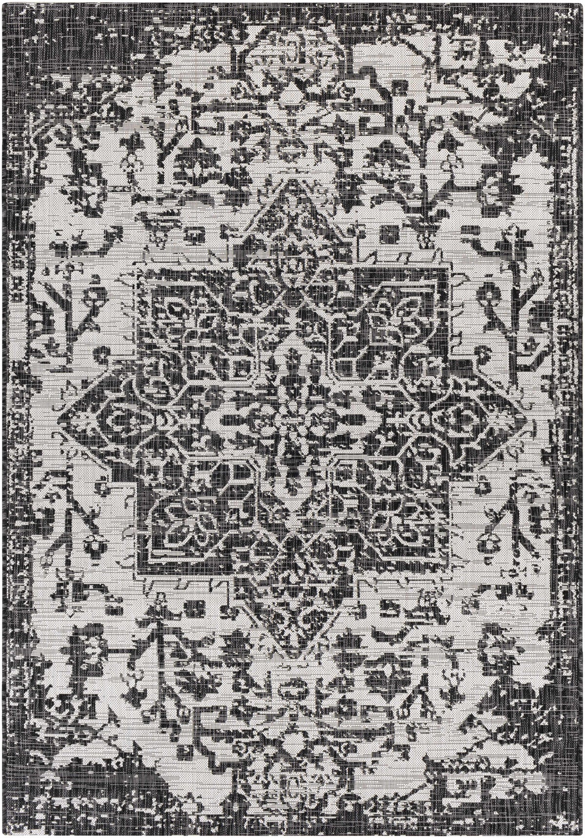 Charcoal Kilmacolm Indoor & Outdoor Area Rug - Clearance