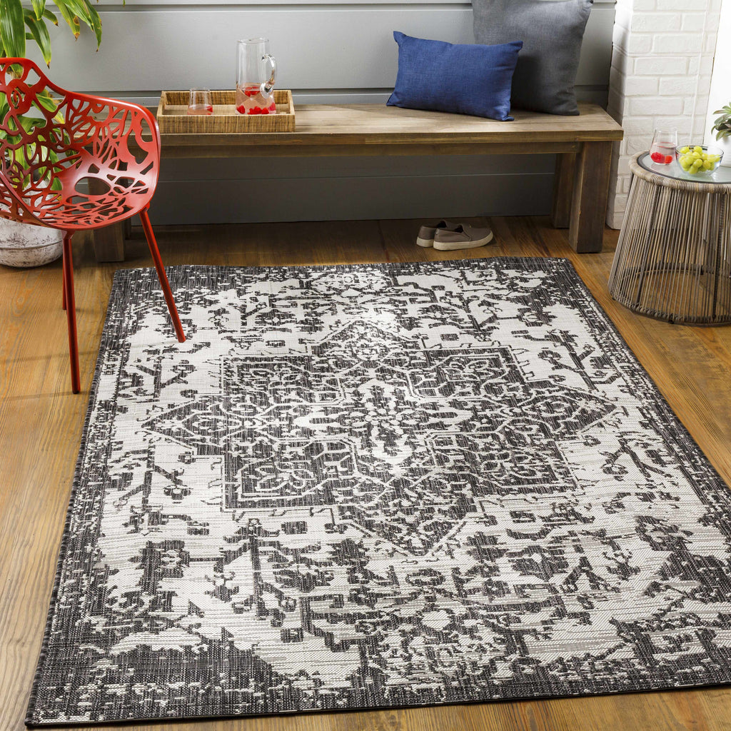 Charcoal Kilmacolm Indoor & Outdoor Area Rug - Clearance
