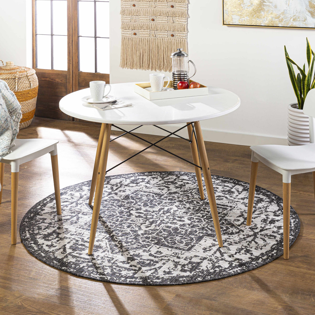 Charcoal Kilmacolm Indoor & Outdoor Area Rug - Clearance