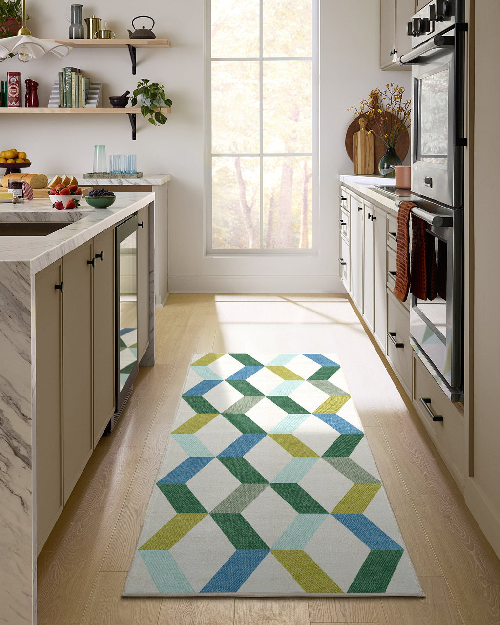 Kya Teal Flatwoven Rug