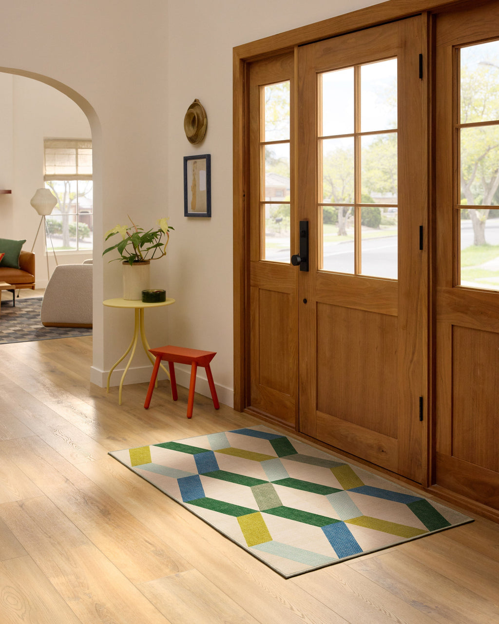 Kya Teal Flatwoven Rug