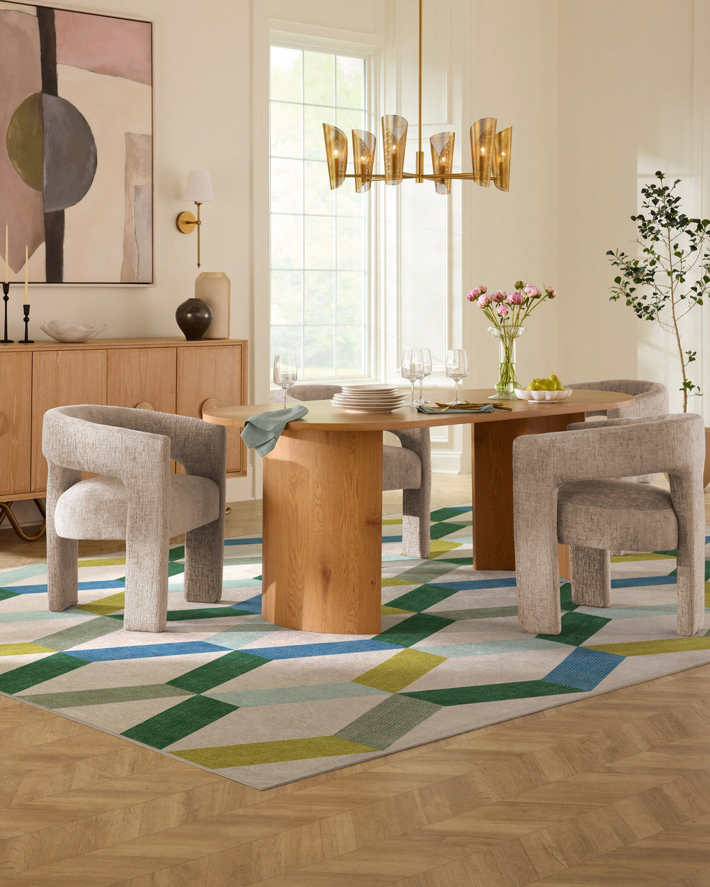 Kya Teal Flatwoven Rug
