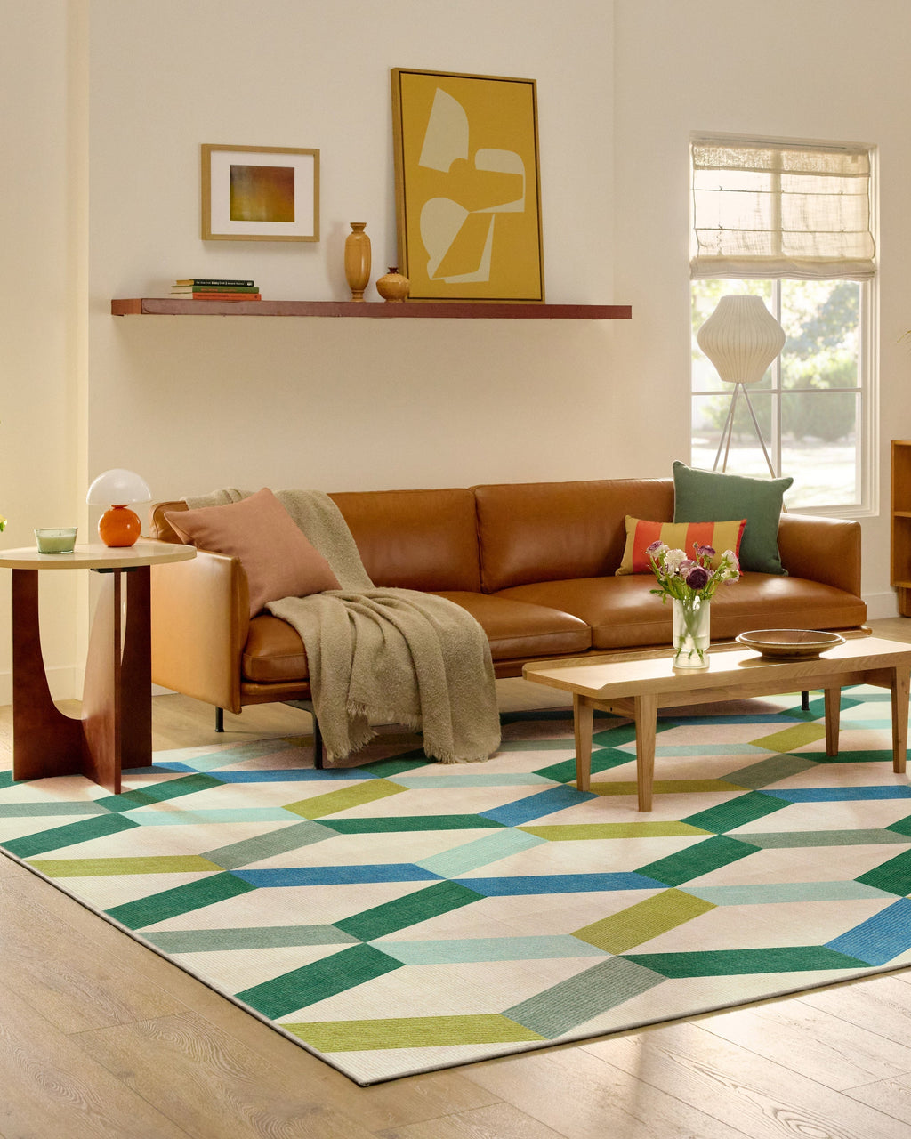 Kya Teal Flatwoven Rug