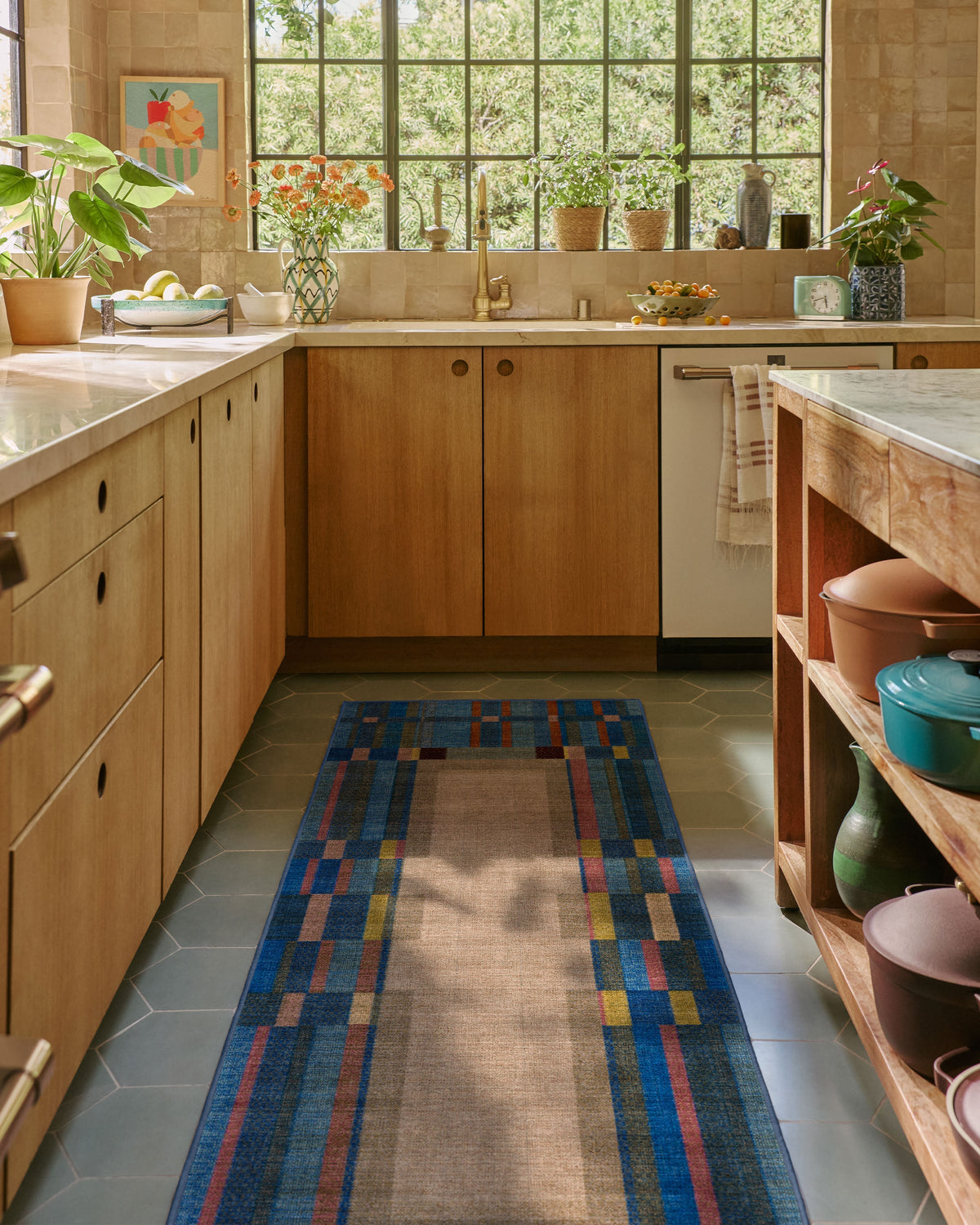 Lad Blue Flatwoven Rug by Jungalow