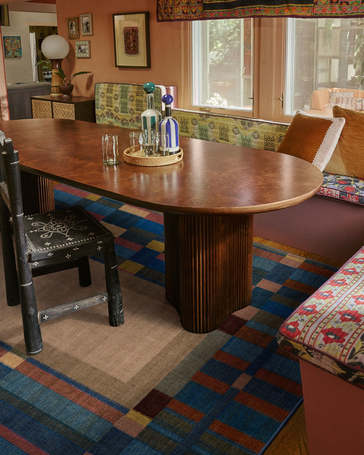 Lad Blue Flatwoven Rug by Jungalow