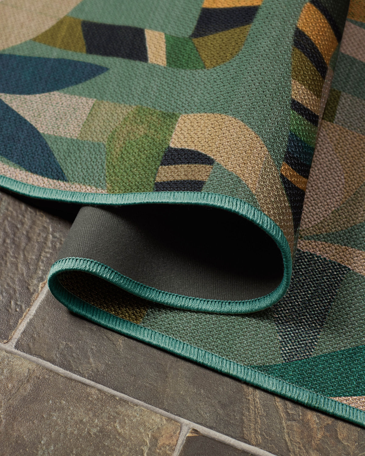 Laguna Teal Multicolor Outdoor Rug