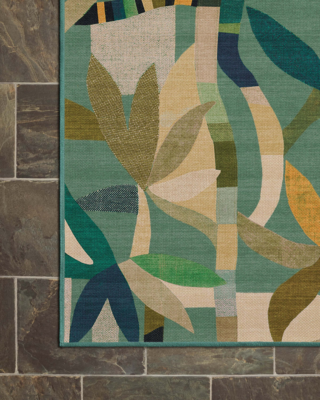 Laguna Teal Multicolor Outdoor Rug