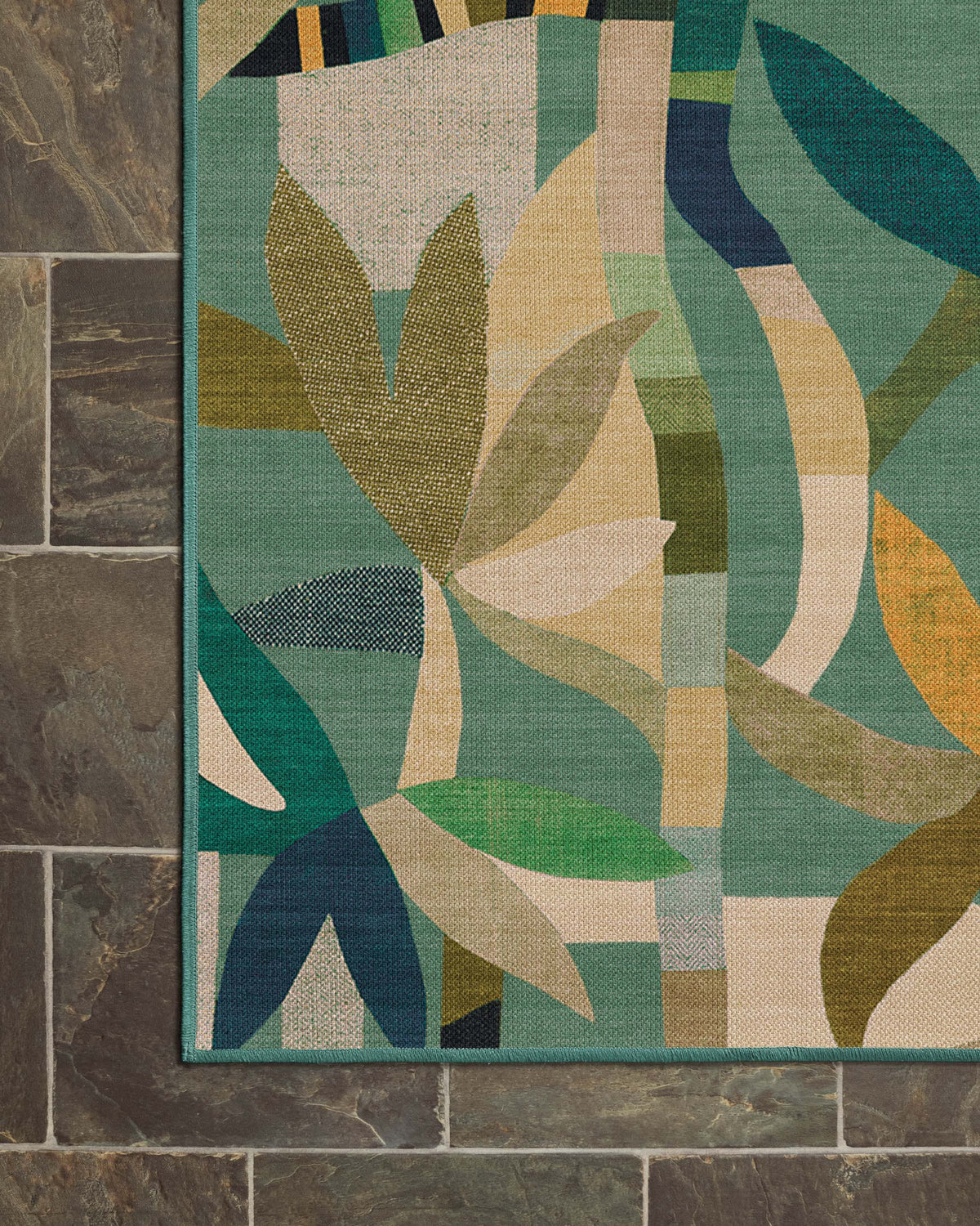 Laguna Teal Multicolor Outdoor Rug