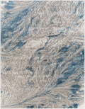 Lambton Blue Marble Area Rug - Clearance