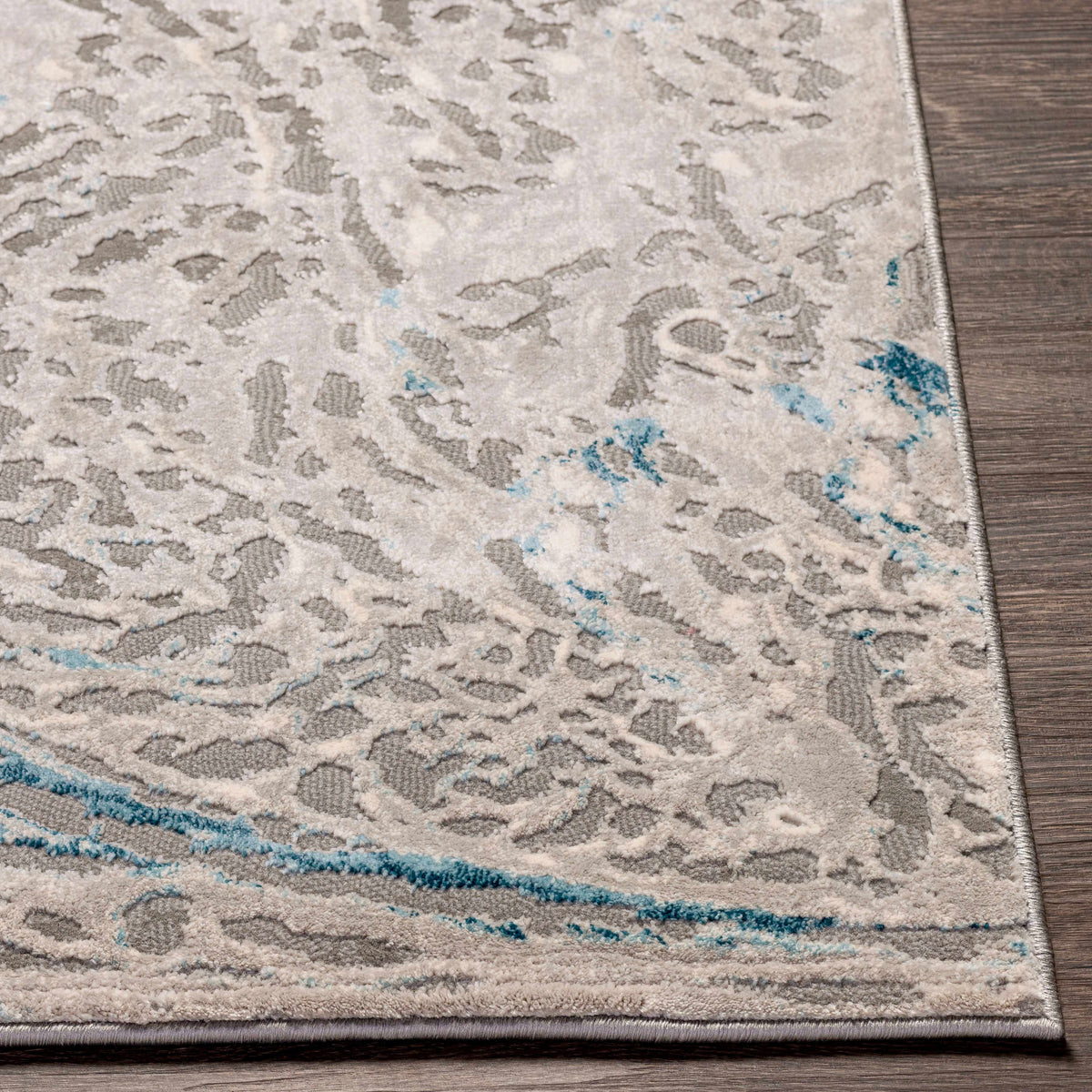 Lambton Blue Marble Area Rug - Clearance