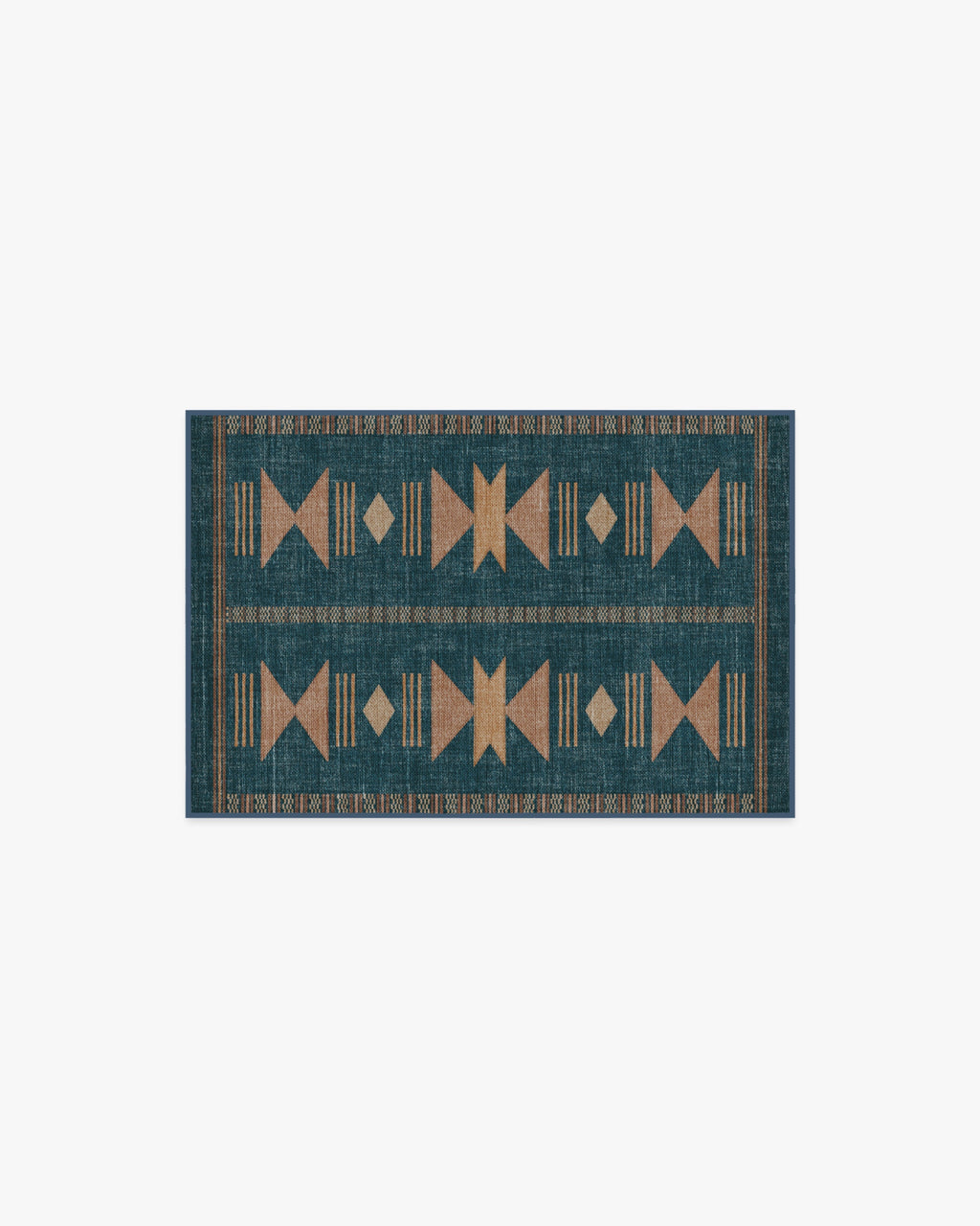 Lark Blue & Rose Flatwoven Rug