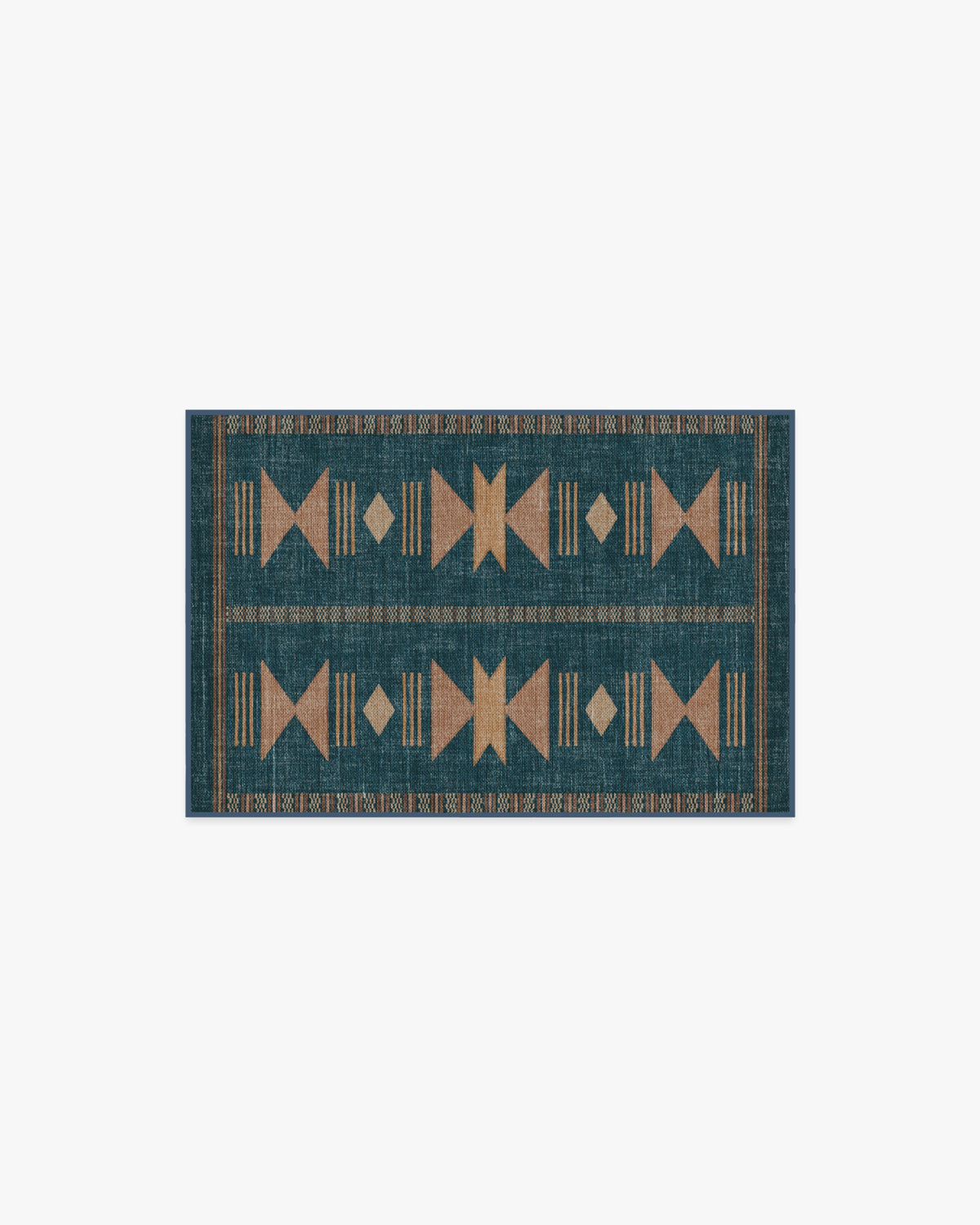 Lark Blue & Rose Flatwoven Rug