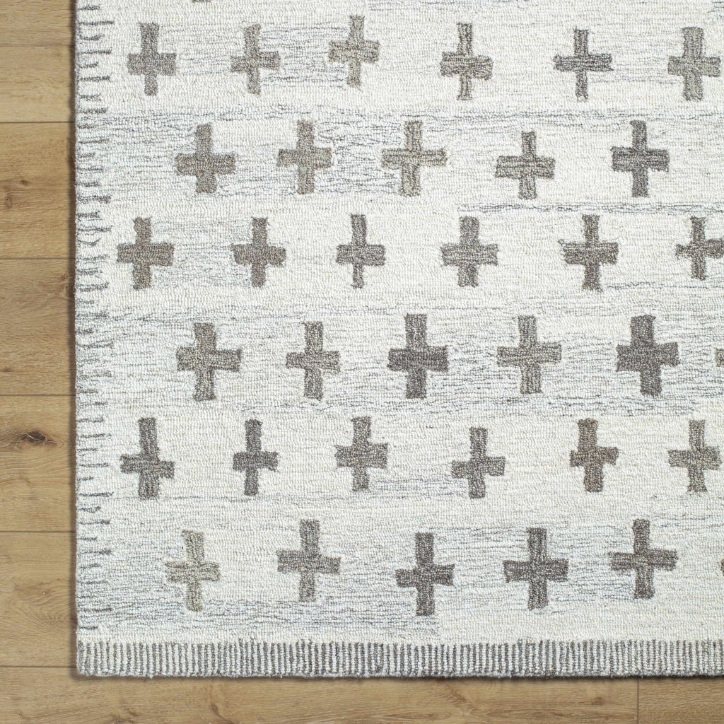 Lotta Ivory Modern Wool Area Rug