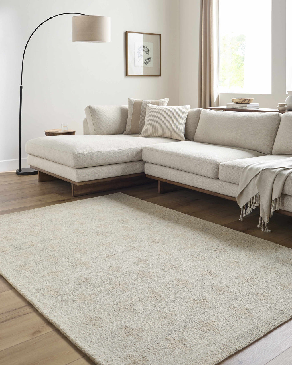 Lotta Peach Modern Wool Area Rug