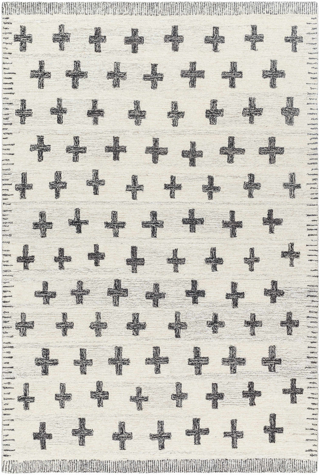 Lotta Light Silver Modern Wool Area Rug