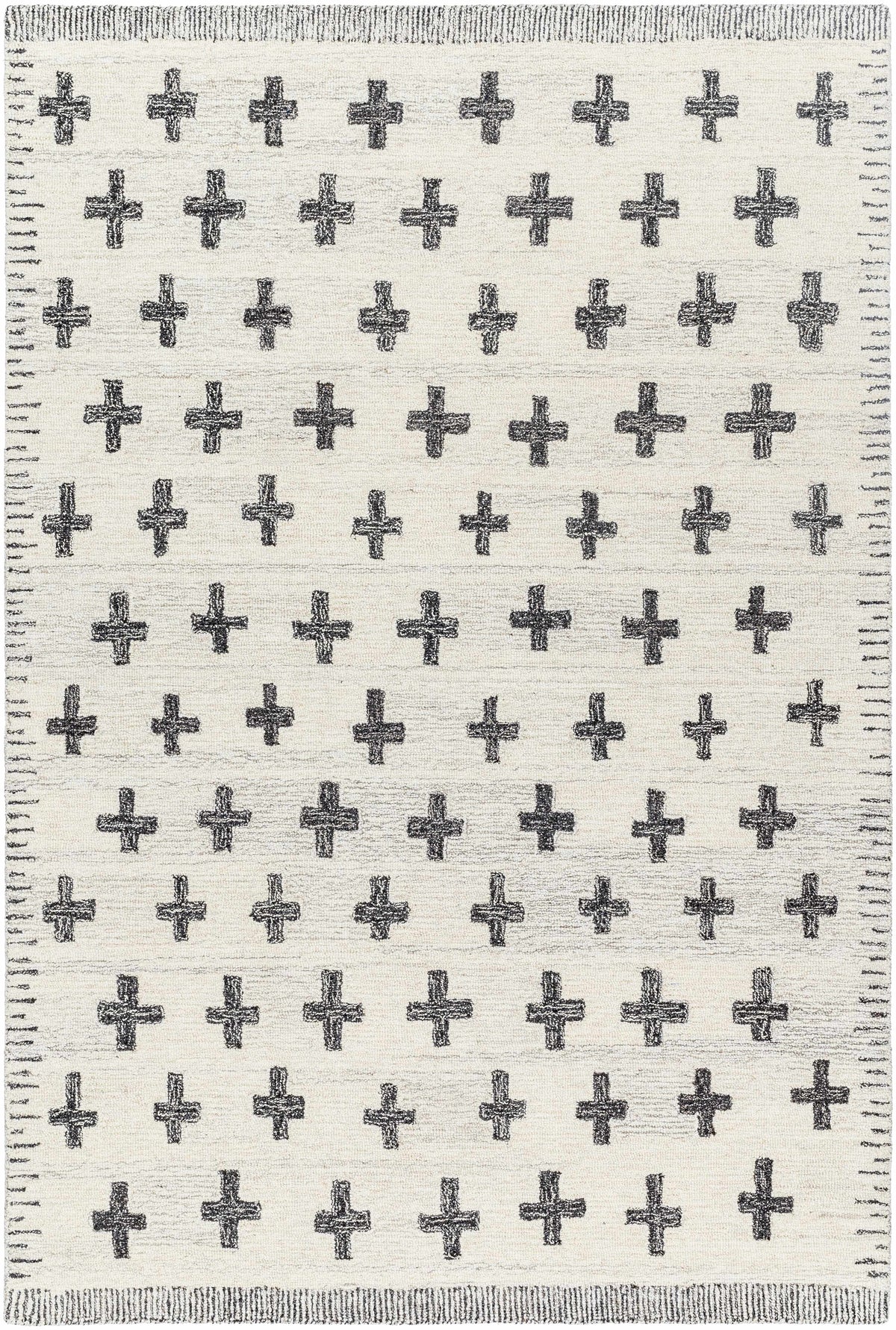 Lotta Light Silver Modern Wool Area Rug