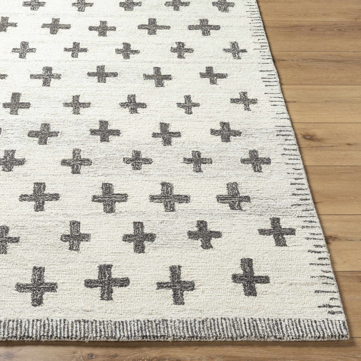 Lotta Light Silver Modern Wool Area Rug