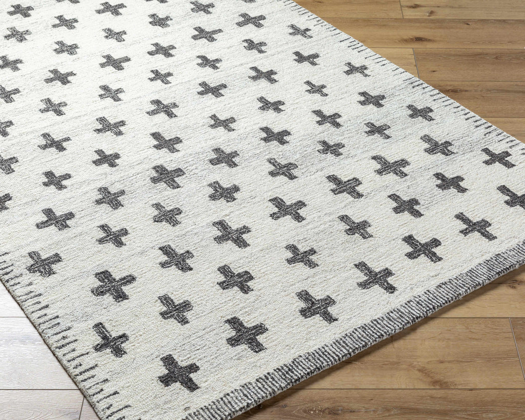 Lotta Light Silver Modern Wool Area Rug