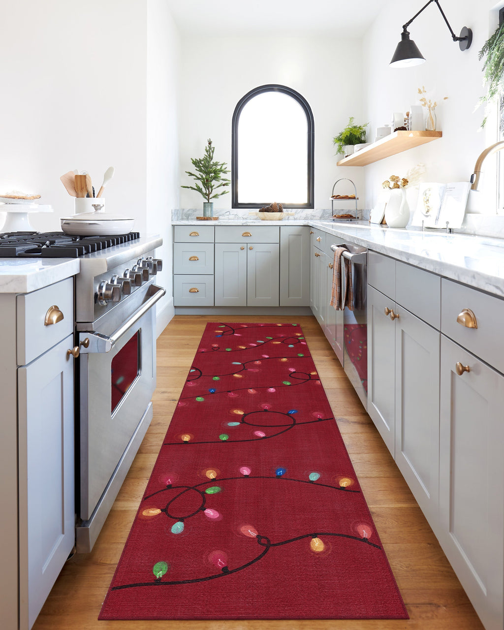 Let It Glow Red Rug