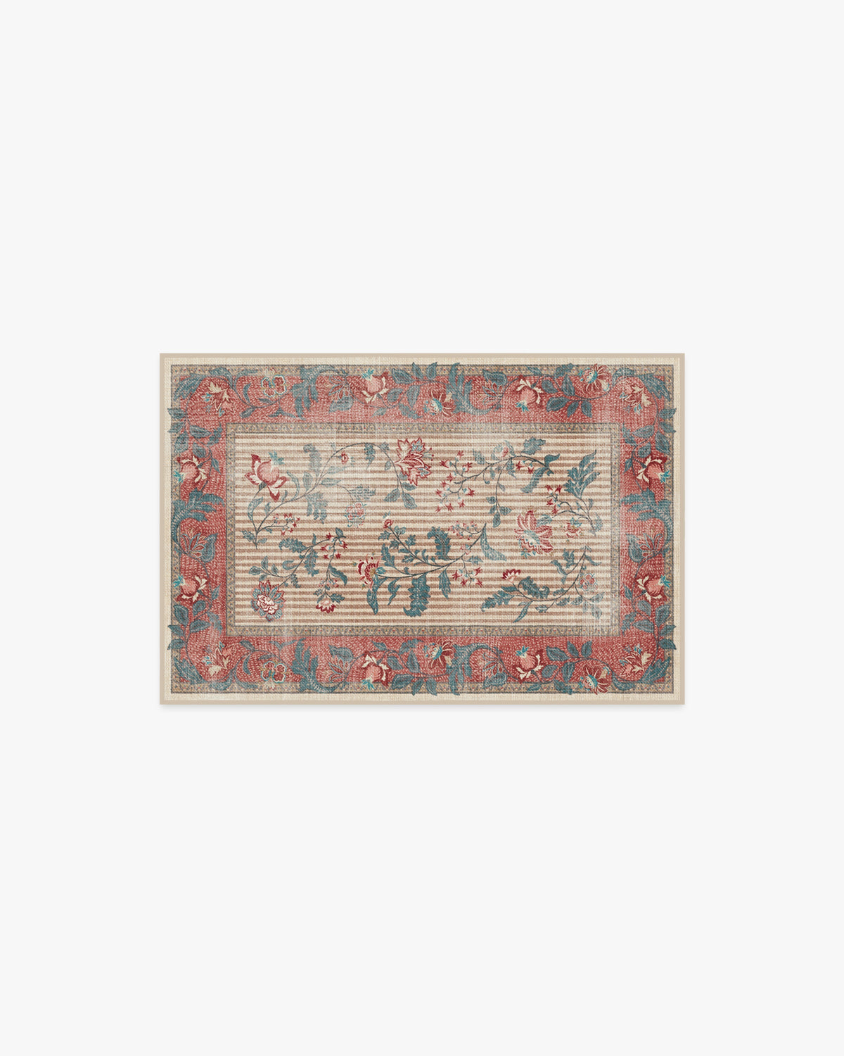 Lilou Currant & Teal Green Rug