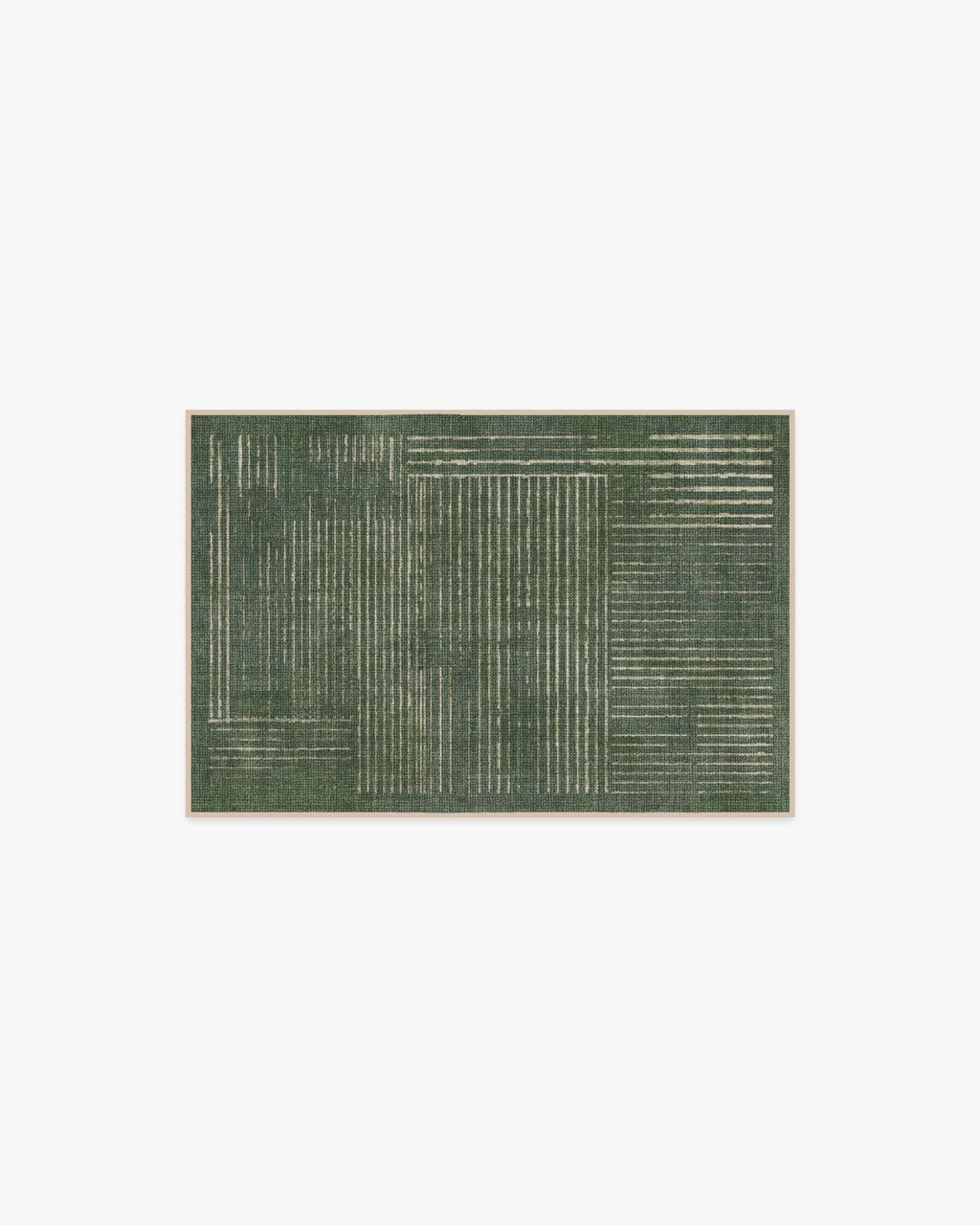 Linear Oasis Green Flatwoven Rug