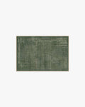 Linear Oasis Green Flatwoven Rug