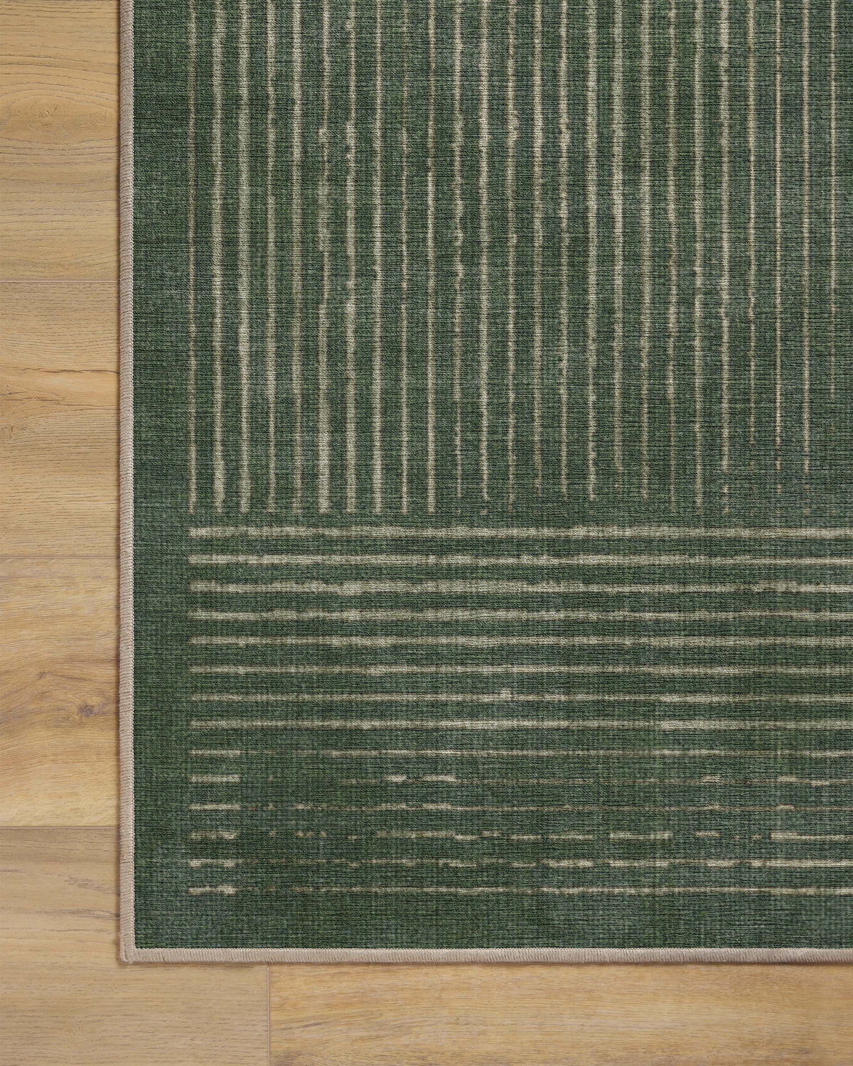 Linear Oasis Green Flatwoven Rug