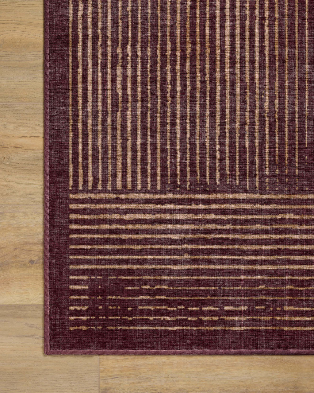 Linear Oasis Rust Red Flatwoven Rug